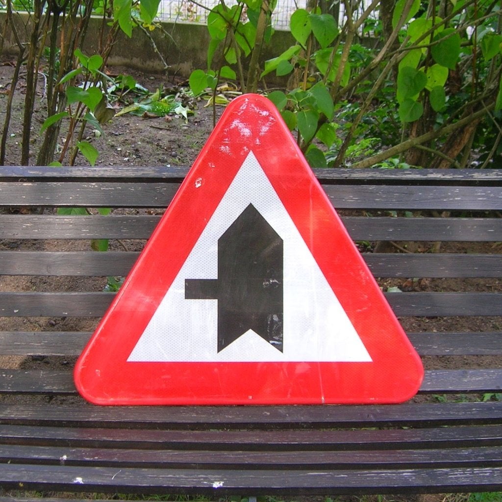 Verkeersbord “ Voorrangsbord B15c ”, Verzamelen, Overige Verzamelen, Ophalen, Gebruikt