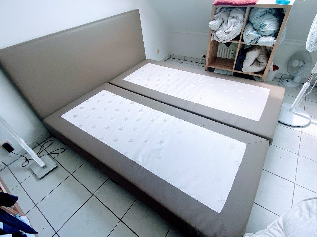 boxspring bed en matras, Ophalen, Gebruikt, 180 cm, 200 cm