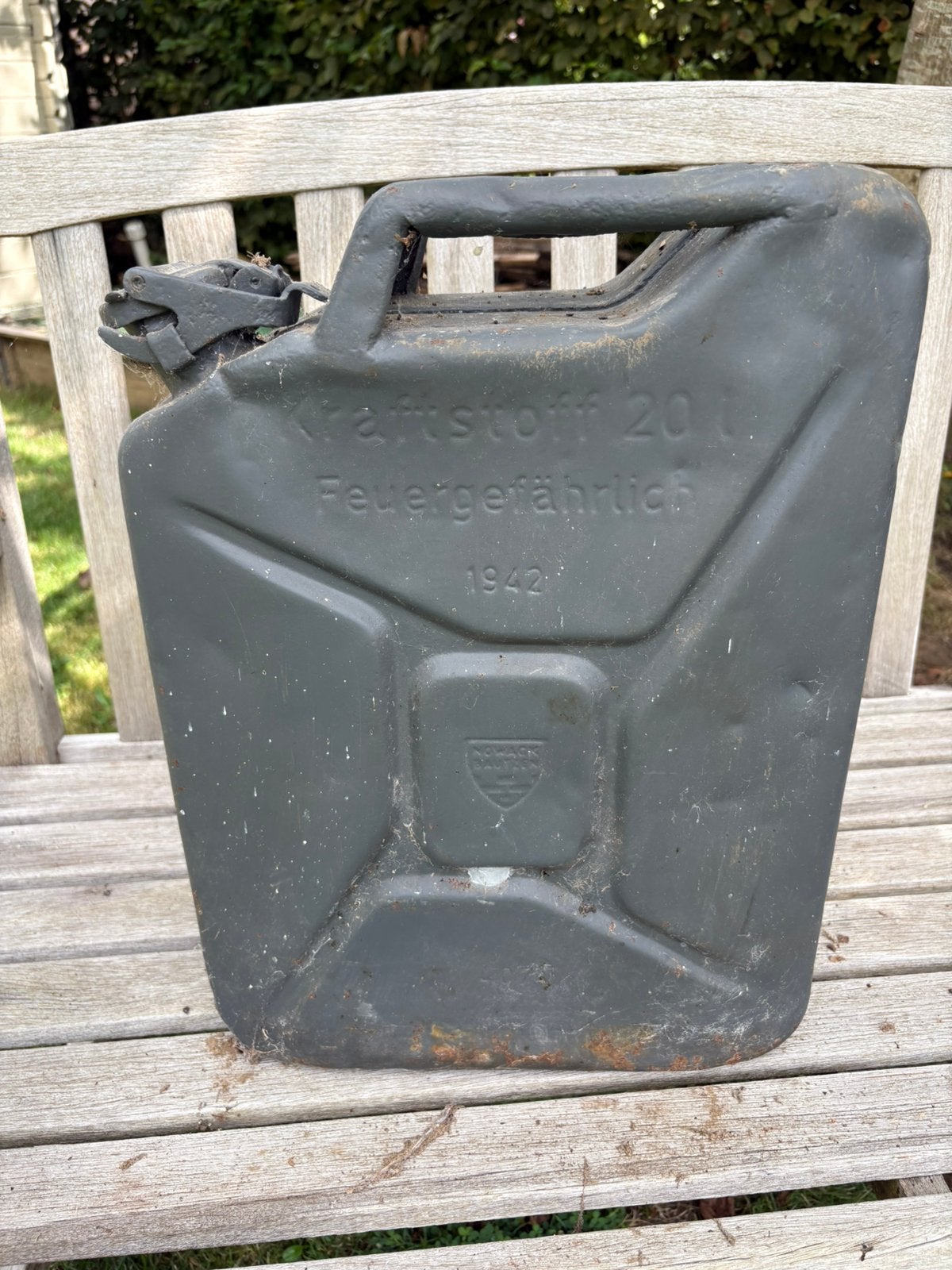 WW2 Duitse jerricane 1942 in goede staat, Ophalen of Verzenden