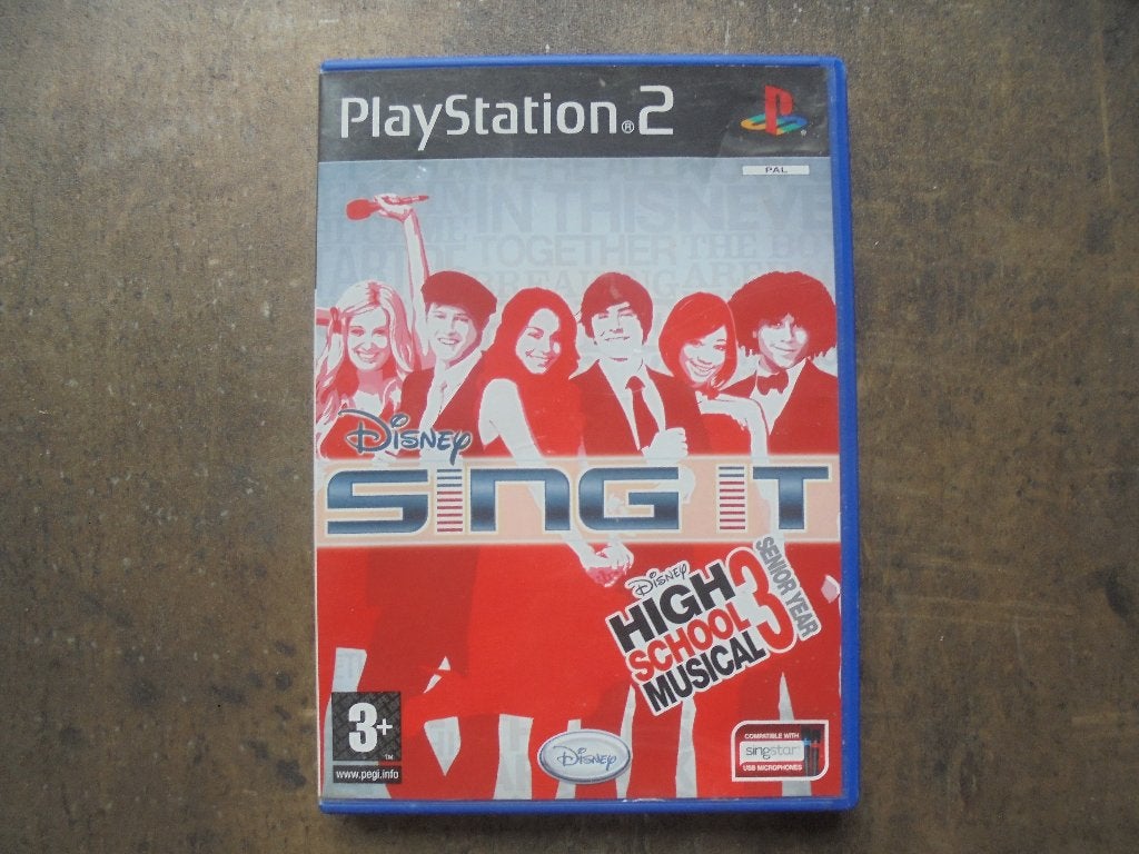 Sing It Disney High School Musical 3 voor PS2 (zie foto's), Muziek, Gebruikt, Ophalen of Verzenden, 3 spelers of meer