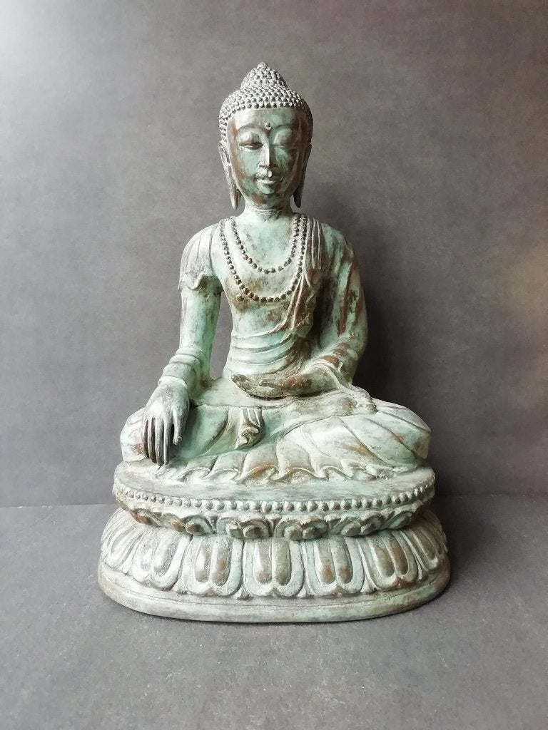 Bronzen Boeddhabeeld/Bhumiparsa mudra - Azië/40 cm, 40 cm, Nieuw, Ophalen of Verzenden, Olibanshee@hotmail.com