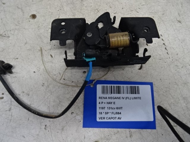 SERRURE CAPOT Renault Megane IV (RFBB) (01-2015/-), Renault, Mevr. I. Hauben, Utilisé, Rue de l'Espoir 34 34
4030  GRIVEGNÉE, BE