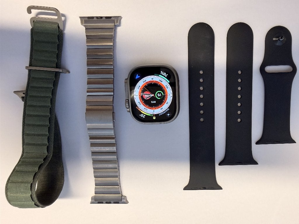 Apple Watch Ultra cellular + bandjes, Ophalen, Apple Watch, IOS, Waterdicht