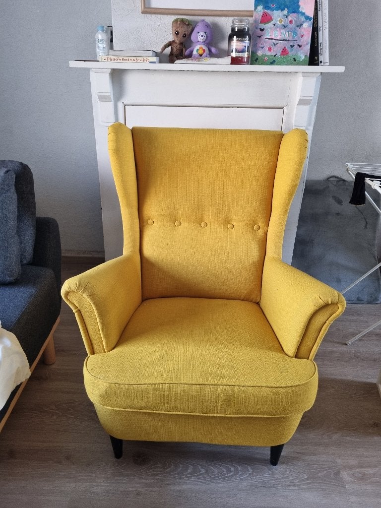 Fauteuil ikea (strandmon), Maison & Meubles, Enlèvement, Utilisé