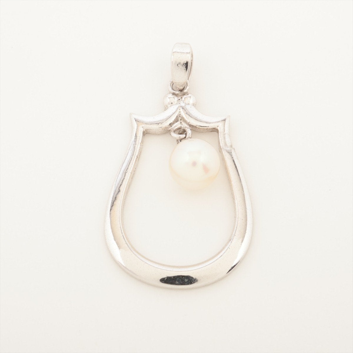 Pendentif Mikimoto argent, Enlèvement ou Envoi, Utilisé, Croix ou Symbole, Avec perle