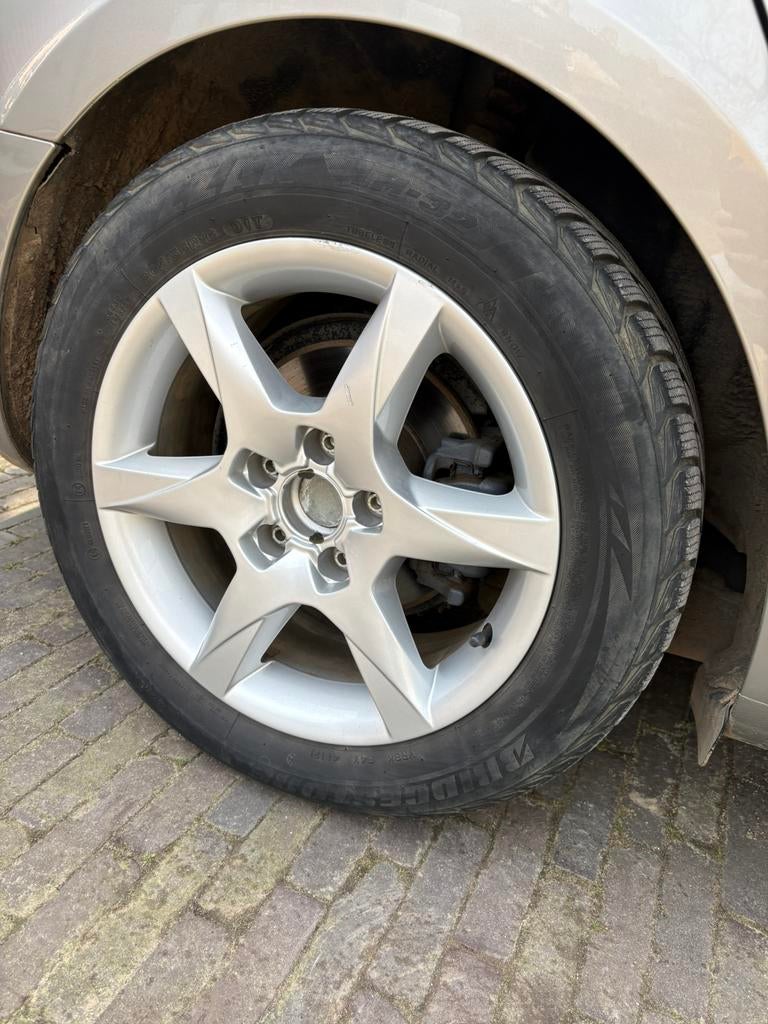 4 velgen + winterbanden, Ophalen, Gebruikt, 16 inch, Band(en)