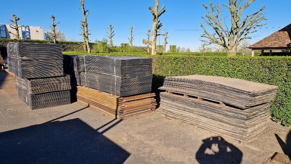 Gebruikte Kunststof Rijplaten afm 15x1200x2400 mm, Doe-het-zelf en Bouw, Overige Doe-Het-Zelf en Bouw, Gebruikt, Ophalen