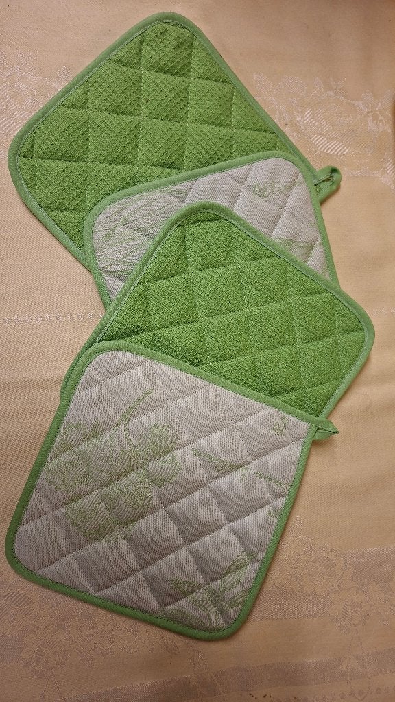 4 NOUVEAUX maniques vert clair, Enlèvement ou Envoi, Neuf, Vert, Manique ou dessous de plat
