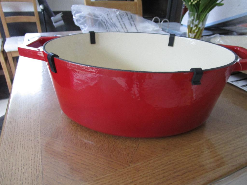 Casserole ovale "Brabantia" en fonte 30 cm., Neuf, Enlèvement, Plaque céramique, Fonte