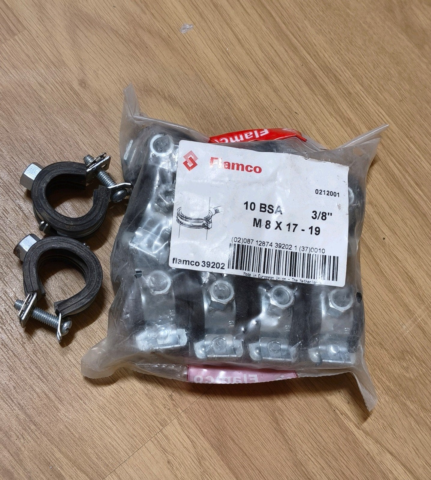 Flamco buisklemmen 3/8" (M8) - Nieuw in verpakking!, Enlèvement ou Envoi