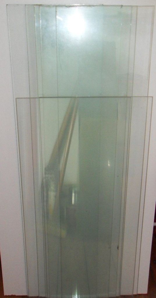 VITRES étagères en verre 23.5x102ep6mm/30x105ep8mm/40x80ep5m, Ophalen, Gebruikt