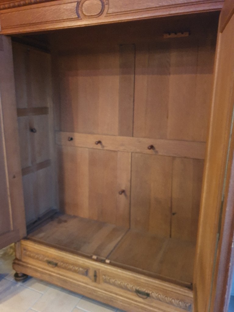 Antieke garderobe kast, in goede staat, Antiek, Enlèvement, Utilisé, 200 cm ou plus