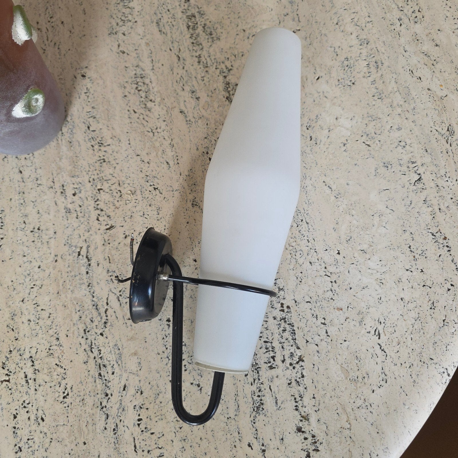Raak vintage opaline wandlamp, Ophalen, Lamp