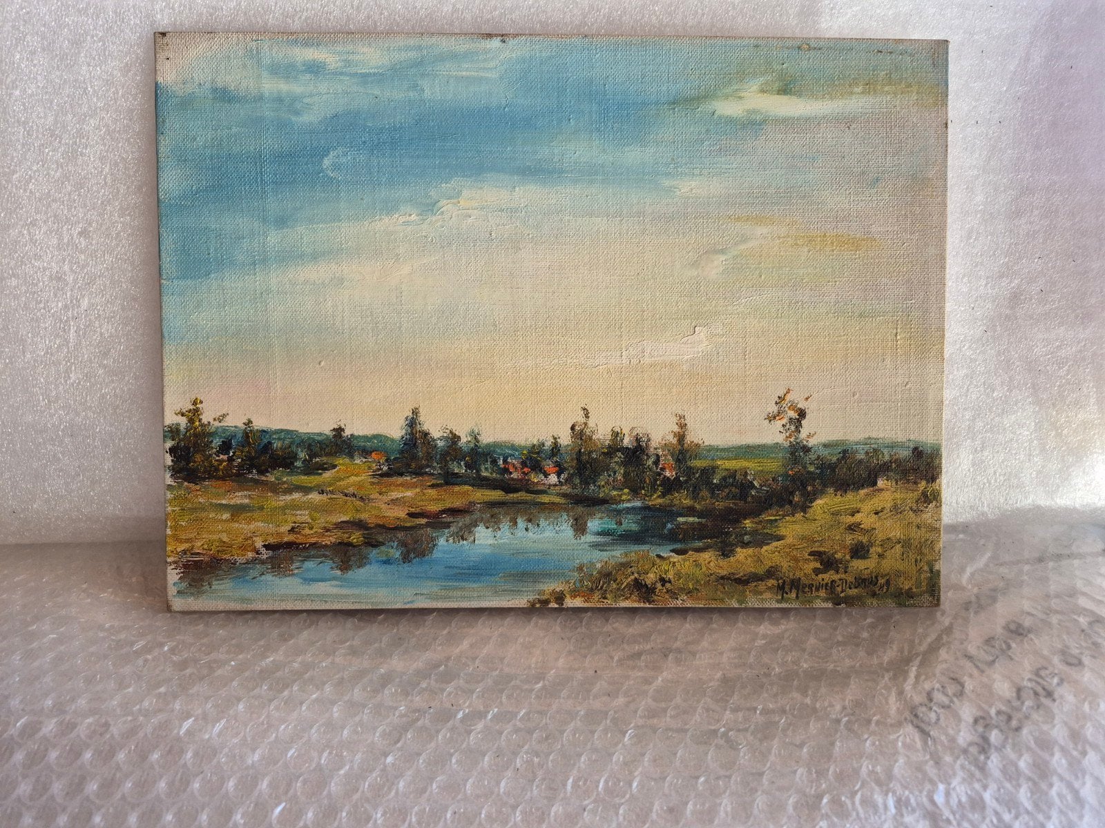 tableau, Envoi, Peinture à l'huile, Paysage, Toile