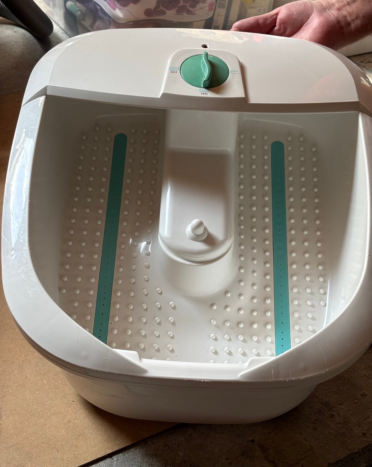 Bain de pieds, Enlèvement, Utilisé