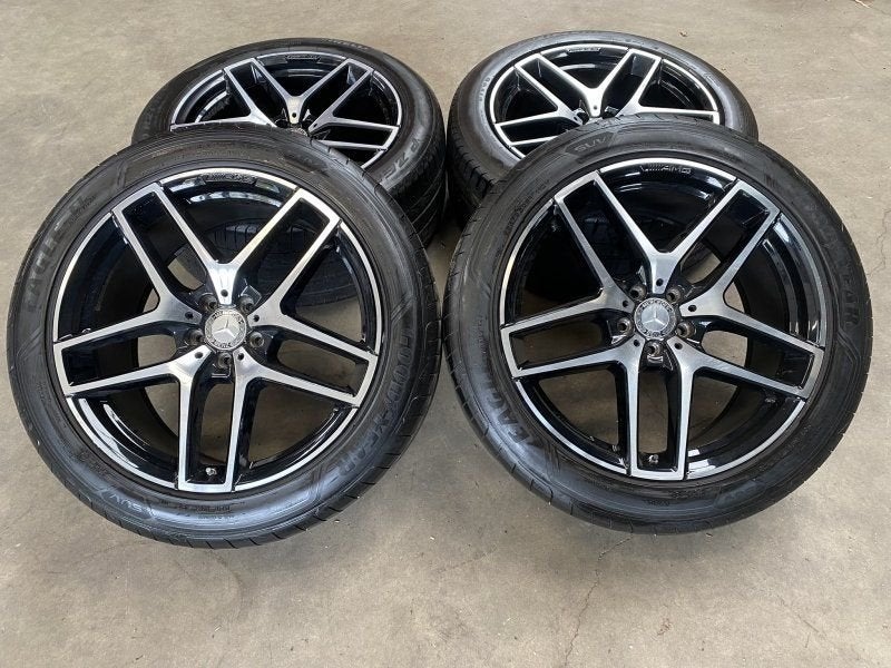 21 inch originele AMG velgen + zomerbanden Mercedes GLE, Autos : Pièces & Accessoires, Pneus et Jantes, -, 21 pouces, Utilisé