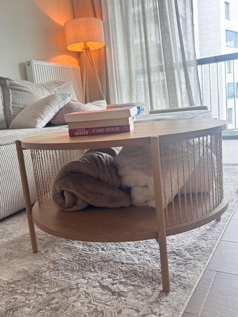 table basse, Maison & Meubles, Moins de 50 cm, Rond, Comme neuf, Enlèvement