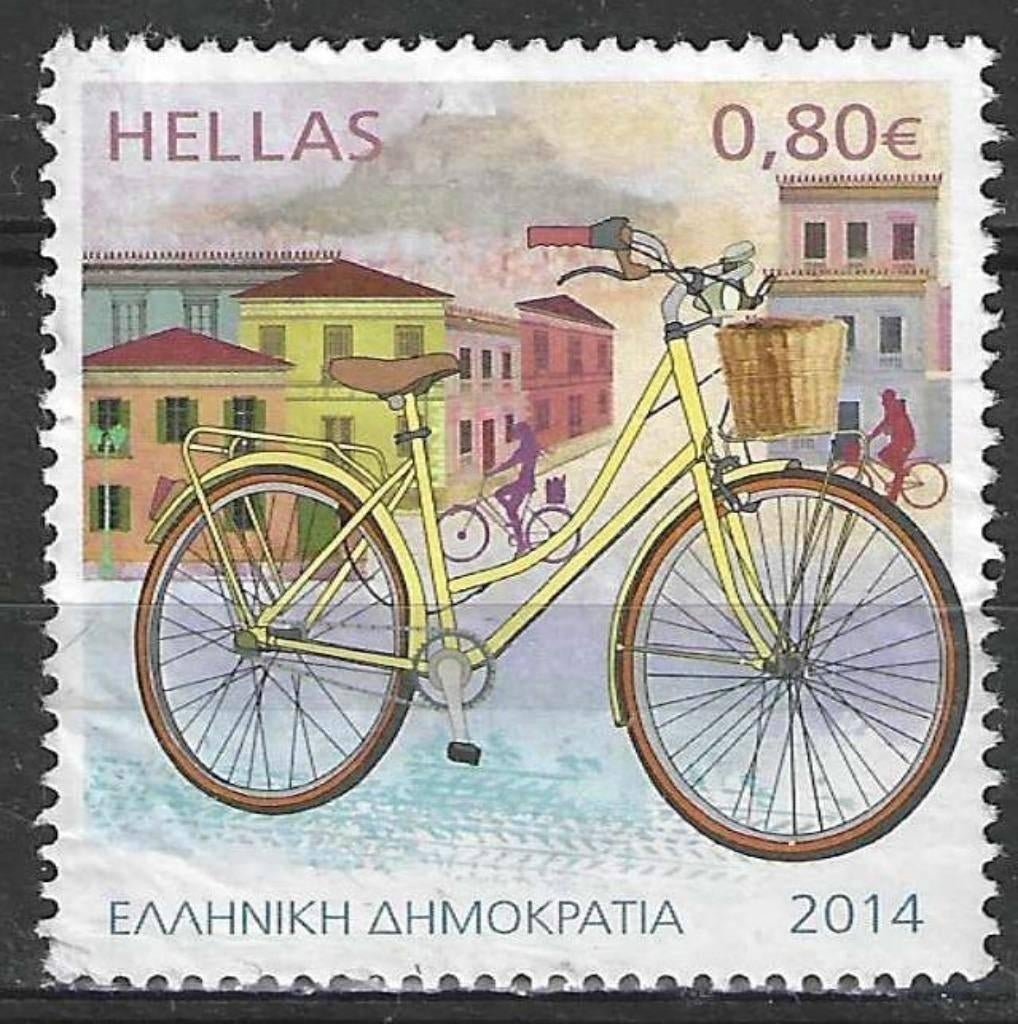 Grèce 2014 - Yvert 2725 - Vélos - 0,80 euro (ZG), Envoi, Grèce, Non oblitéré