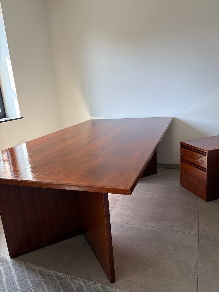 Bureau / vergadertafel, Maison & Meubles, Bureaux, Utilisé, Bureau-armoire combiné, Autres marques, Vintage, Bois, Brun, Enlèvement