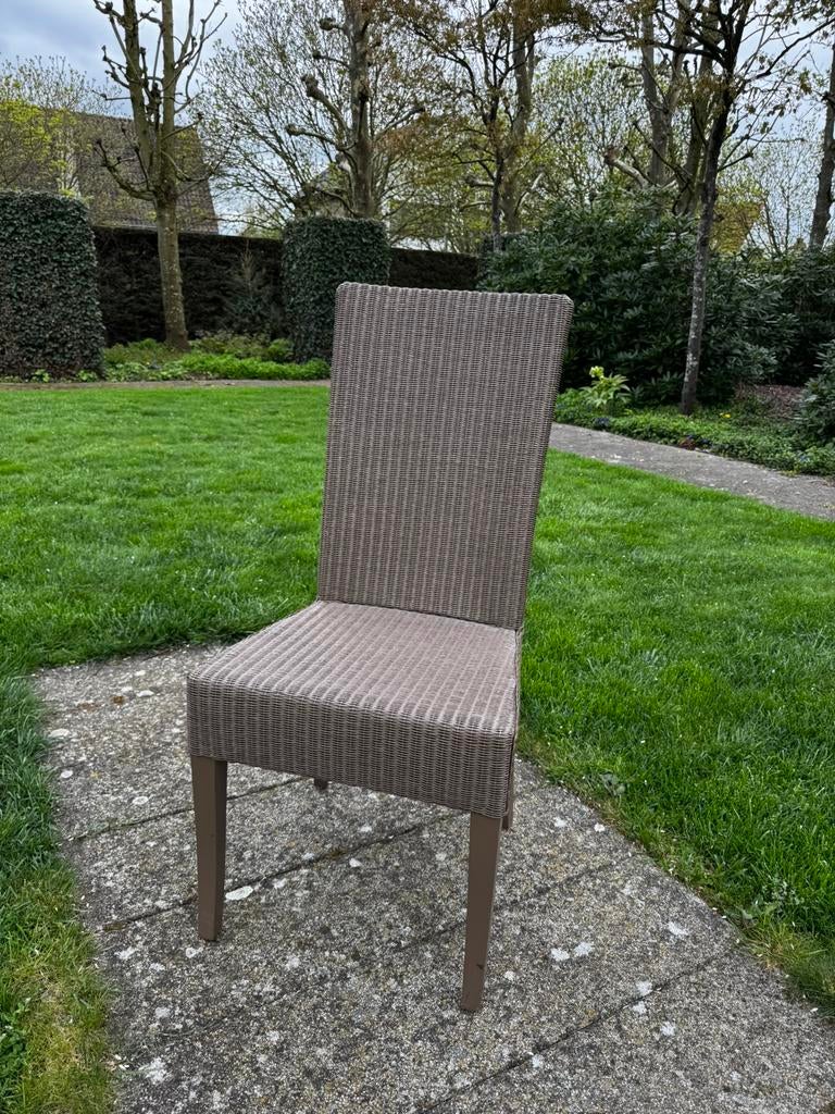 Loom rieten stoel, Tuin en Terras, Tuinstoelen, Gebruikt, Rotan, Ophalen