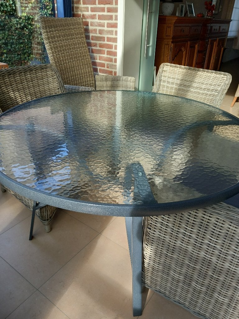 Tuintafel, Tuin en Terras, Ophalen, Gebruikt, Rond, Overige materialen