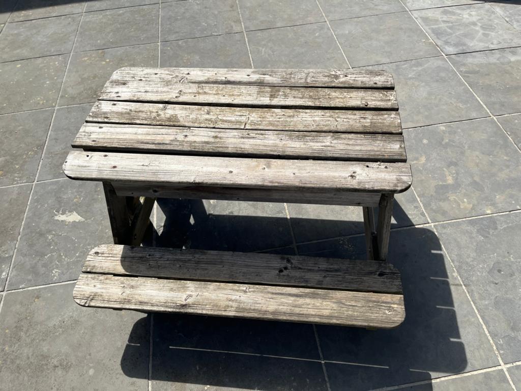 Houten zandbak/ zandbaktafel, Enlèvement, Comme neuf