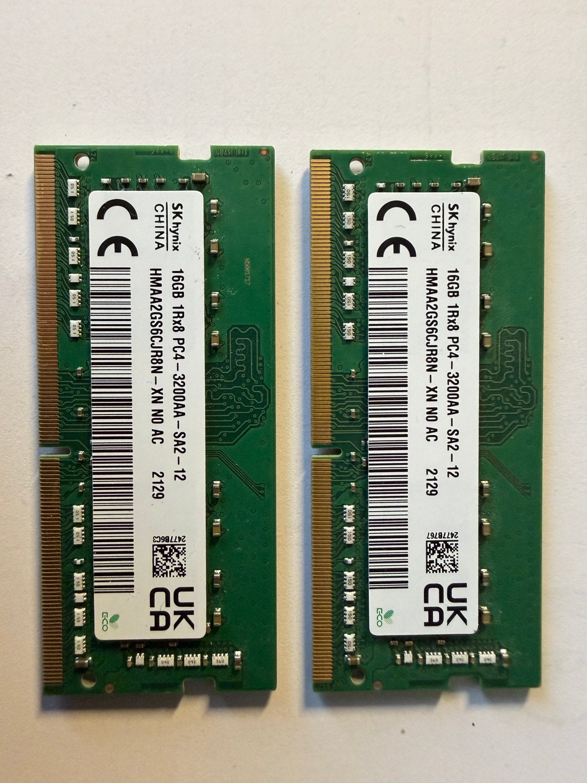 SK Hynix - 2 x 16 Gb DDR4 3200 AA SODIMM, Ophalen of Verzenden, Zo goed als nieuw, DDR4, 16 GB