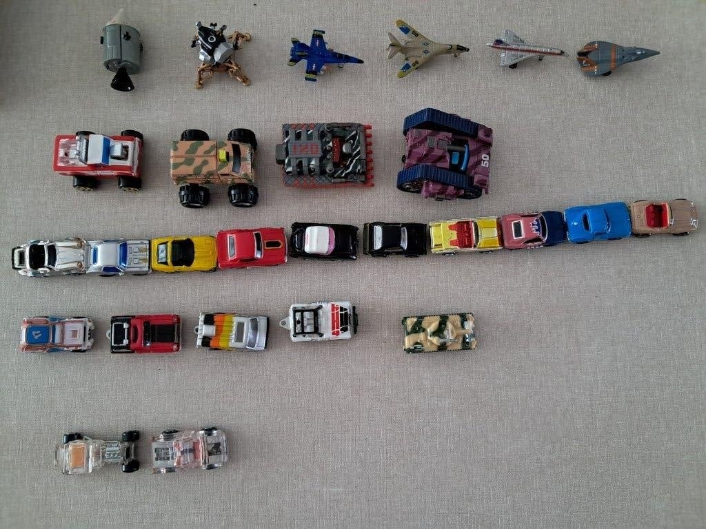 Lot 27 Micro Machines Galoob NASA/Militaire/avions/voitures, Enlèvement ou Envoi, Utilisé