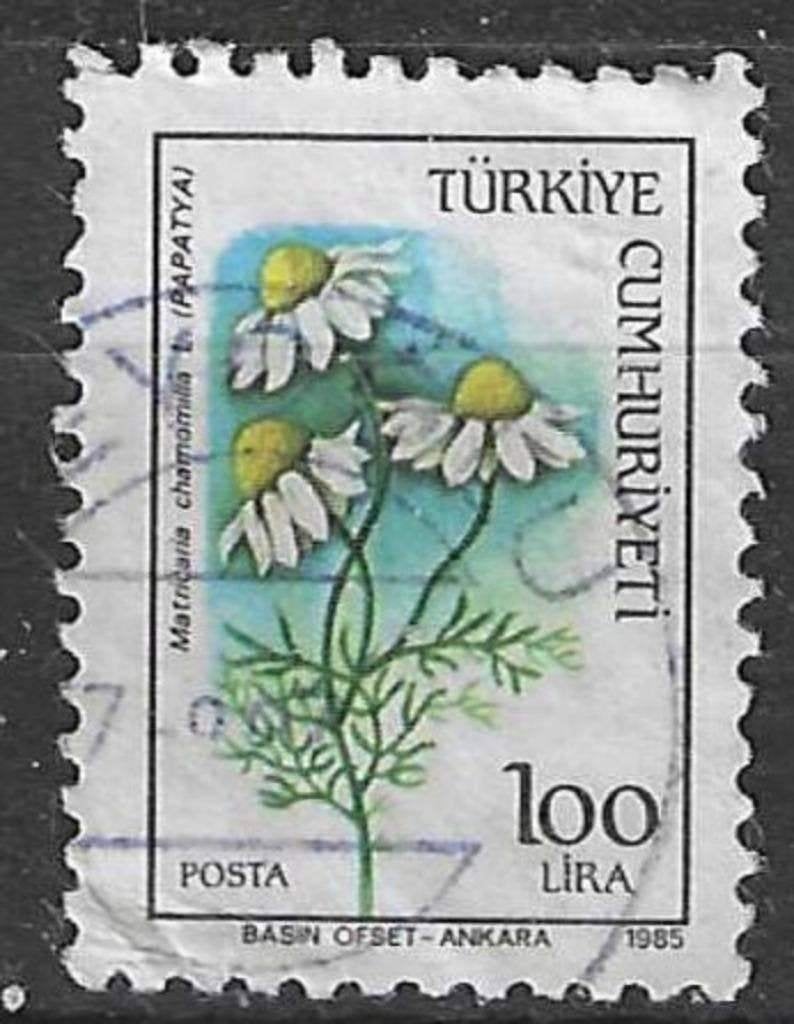 Turquie 1985 - Yvert 2473 - Camomille véritable - 100 l (ST), Envoi, Affranchi