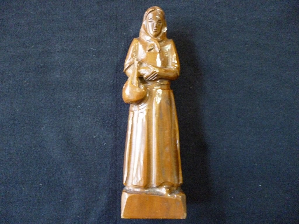 Sujet en bois, Bois, Fait main, Enlèvement, Femme