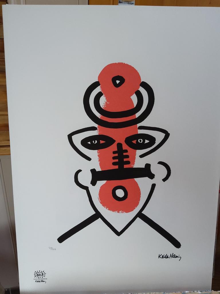 Litho Keith haring, Antiek en Kunst, Kunst | Schilderijen | Modern, Ophalen of Verzenden