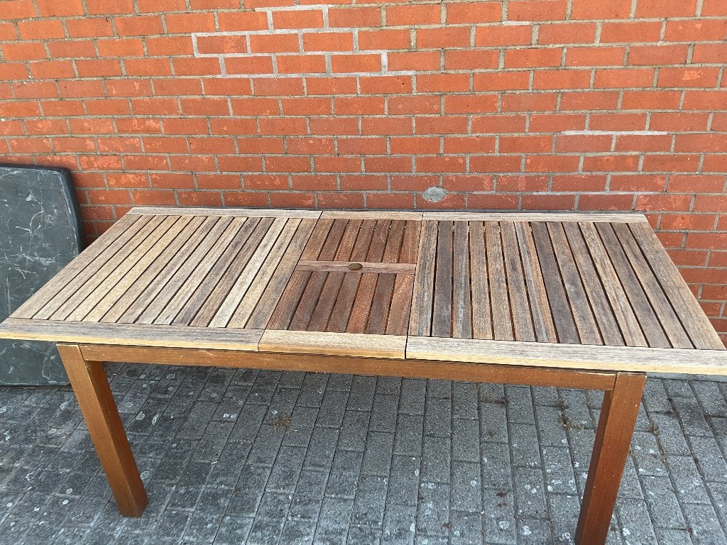 Tuintafel1m60 uitschuifbaar tot 2m00 door metalen, Tuin en Terras, Tuintafels, Ophalen