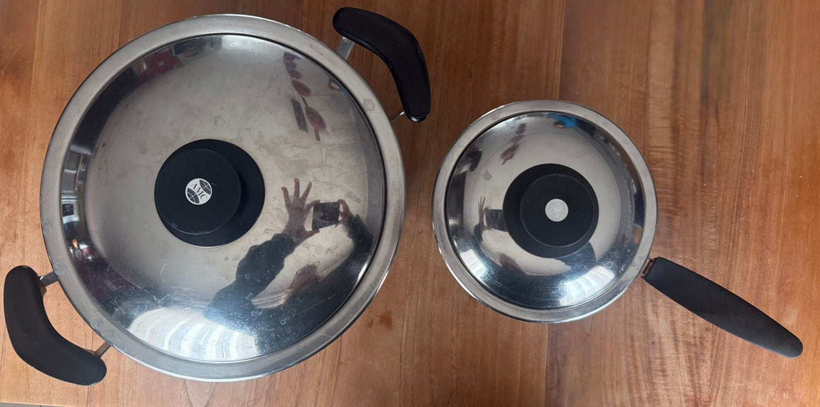 Lot 2 casseroles AMC, Maison & Meubles, Cuisine | Casseroles & Poêles, Utilisé, Casserole ou Cocotte-minute, Plaque céramique