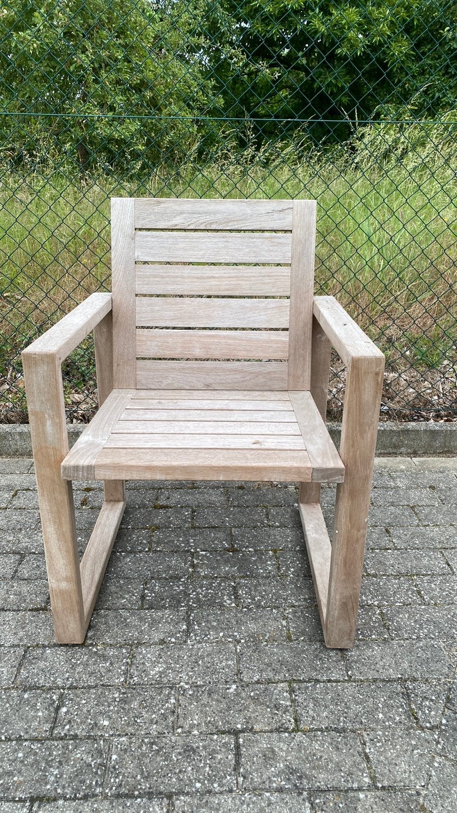 10 teak houten tuinstoelen, Tuin en Terras, Ophalen, Zo goed als nieuw