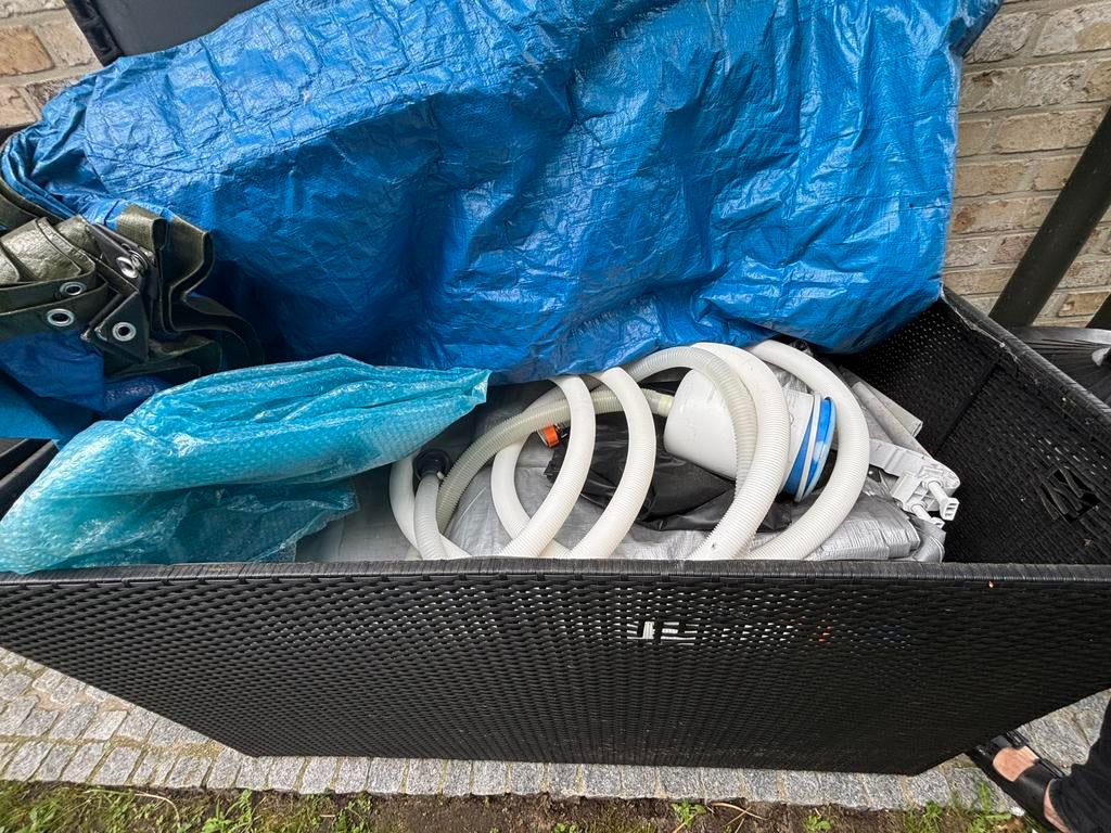 Bestway zwambad 488x244x122 + warmtepomp + zandfilter, Tuin en Terras, Ophalen, Zo goed als nieuw