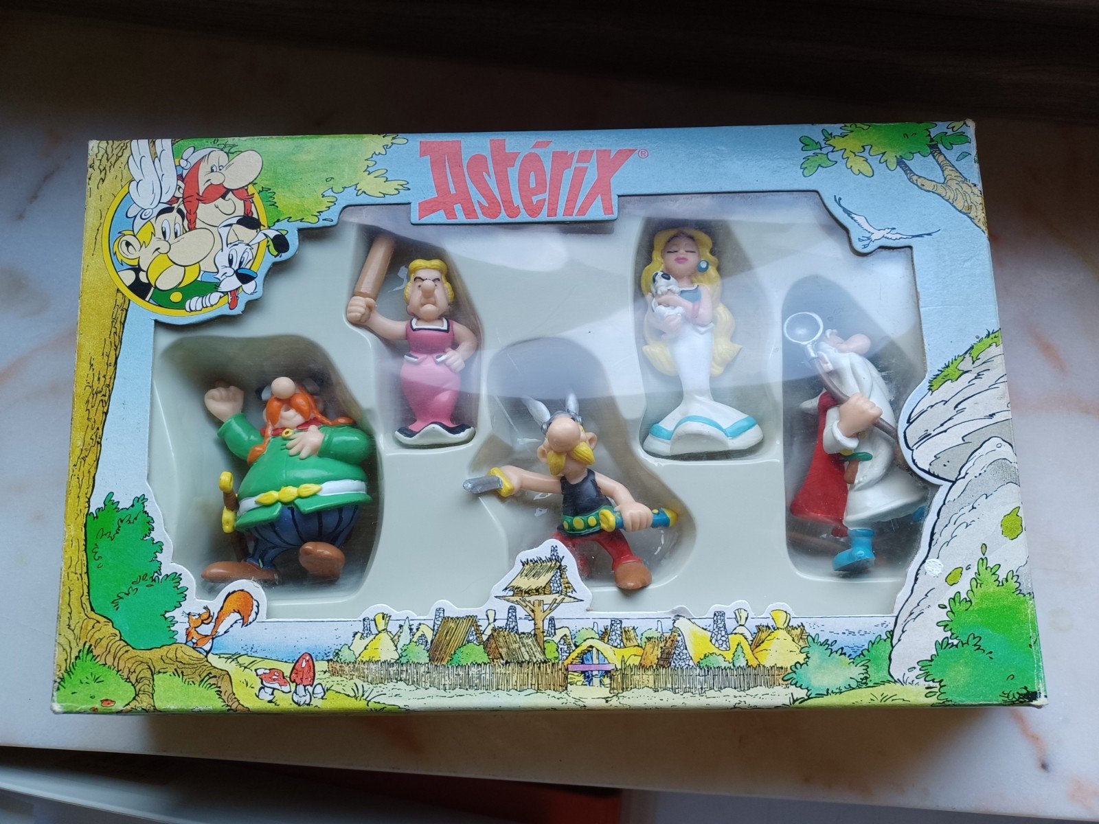Asterix 5 Plastoy figuren - jaren 90 - in de verpakking, Collections, Enlèvement ou Envoi