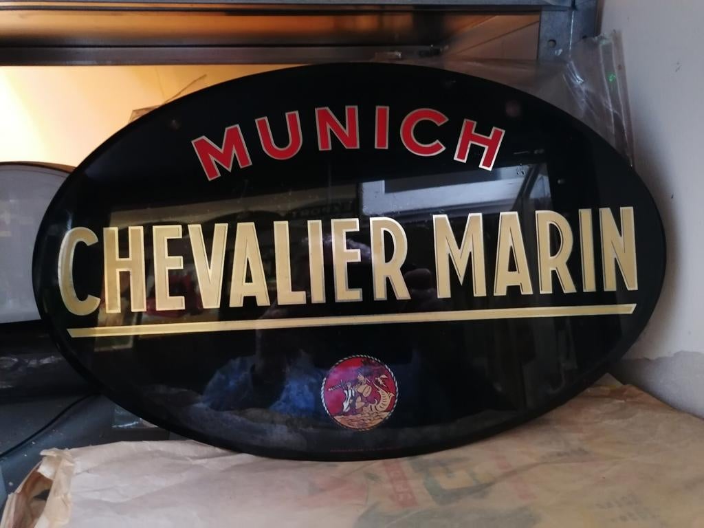 Ancienne publicité pour la bière Chevalier Marin Mechelen, Collections, Enlèvement ou Envoi