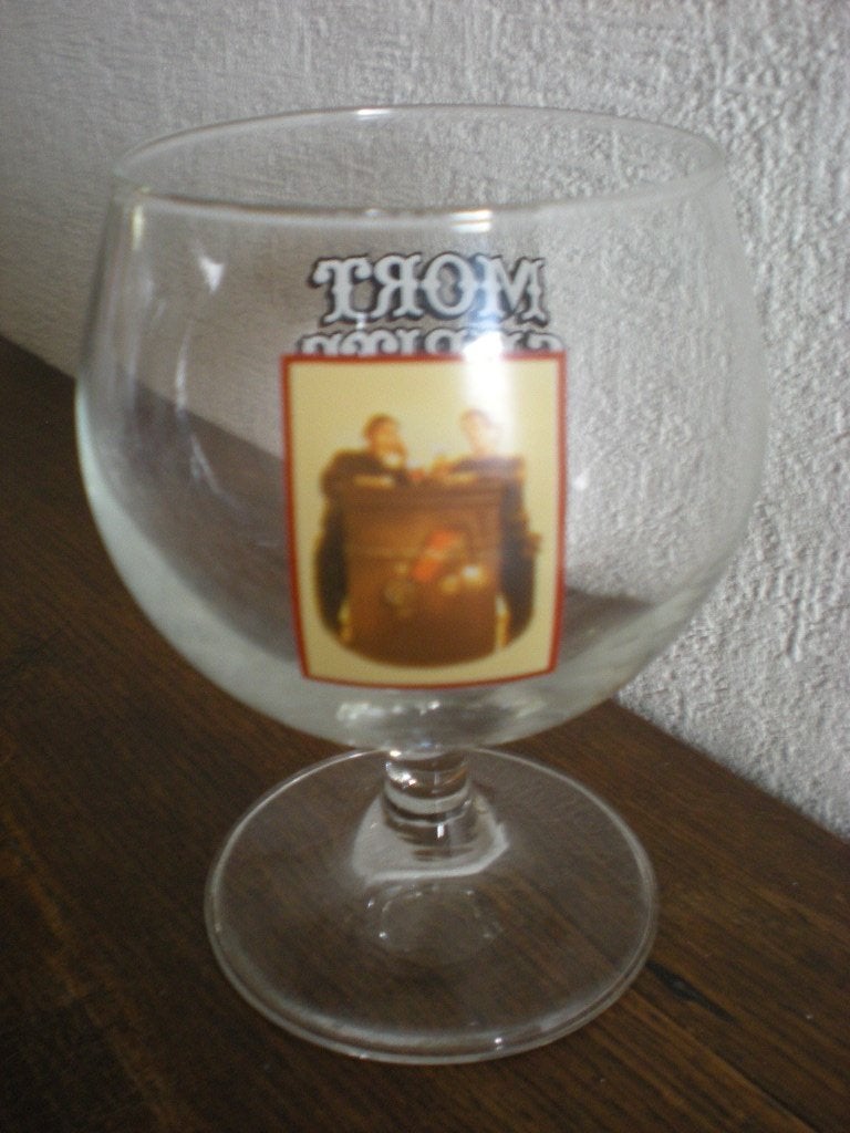 MORT SUBITE  avec dessin au verso, Collections, Marques de bière, Enlèvement ou Envoi, Comme neuf, Verre ou Verres