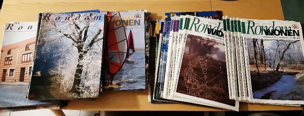 68x tijdschrift Rondom Wonen  okt-1994 tot jan+feb-2002, Ophalen of Verzenden, 1980 tot heden, Tijdschrift