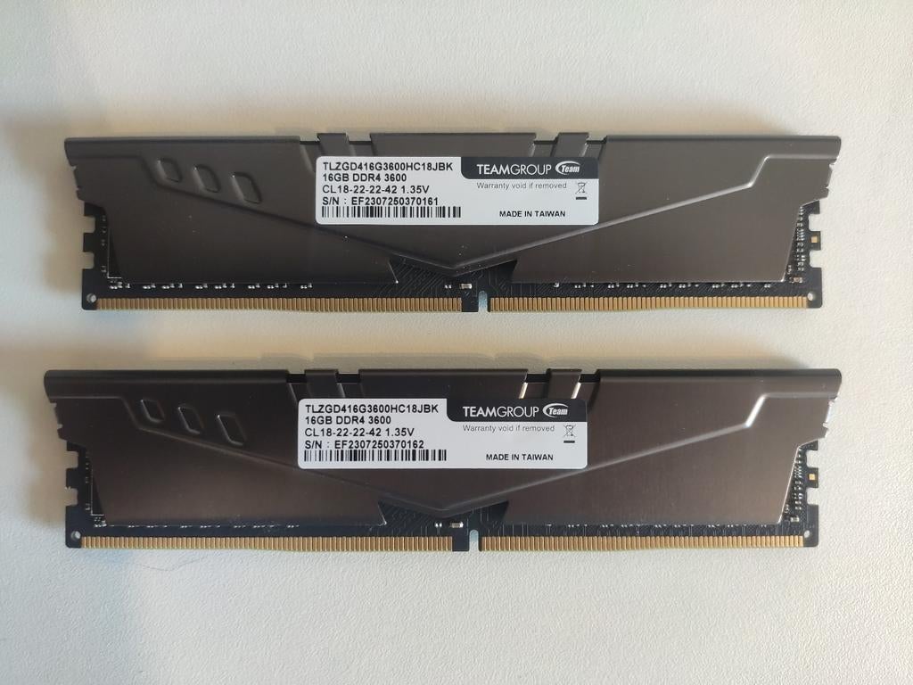 Teamgroup DDR4-3600 2 x 16 Go (32 Go), 32 GB, Enlèvement ou Envoi, DDR4, Comme neuf