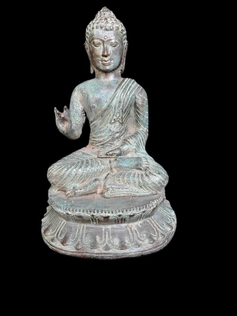 Bronzen Boeddhabeeld/Vitarka Mudra/Azië/24 cm, Nieuw, Ophalen of Verzenden, Olibanshee@hotmail.com, 24 cm