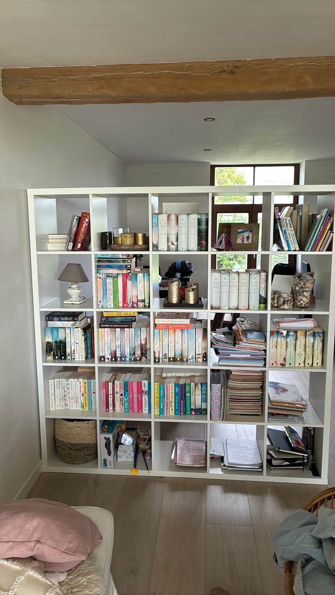 Kallax ikea 25 vakken, Huis en Inrichting, Kasten | Boekenkasten, Ophalen, Zo goed als nieuw