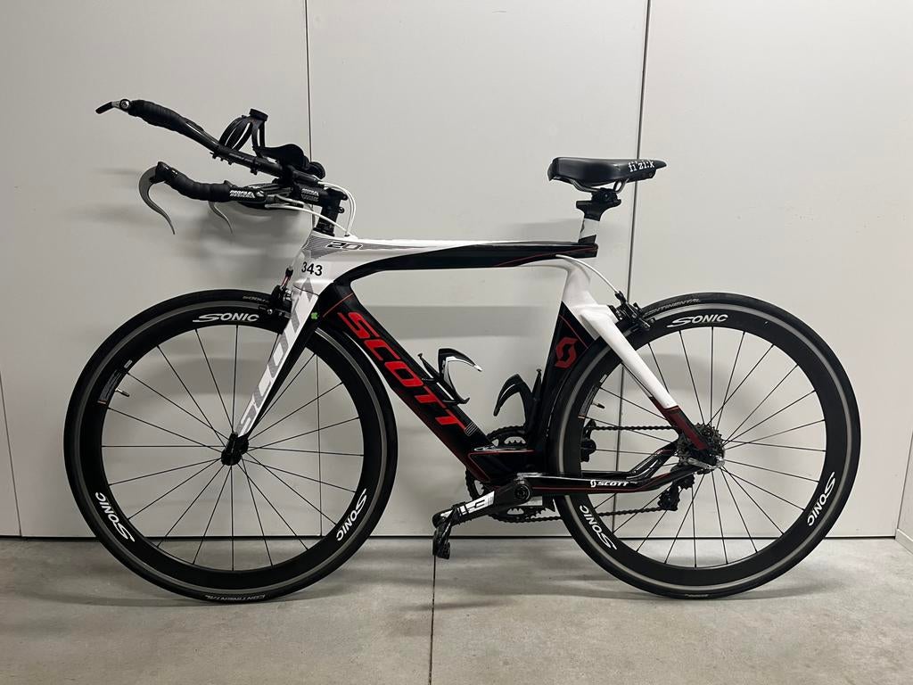 Triatlonfiets (TT bike) heren Scott plasma (maat 54), Enlèvement, Utilisé, Carbone, Hommes