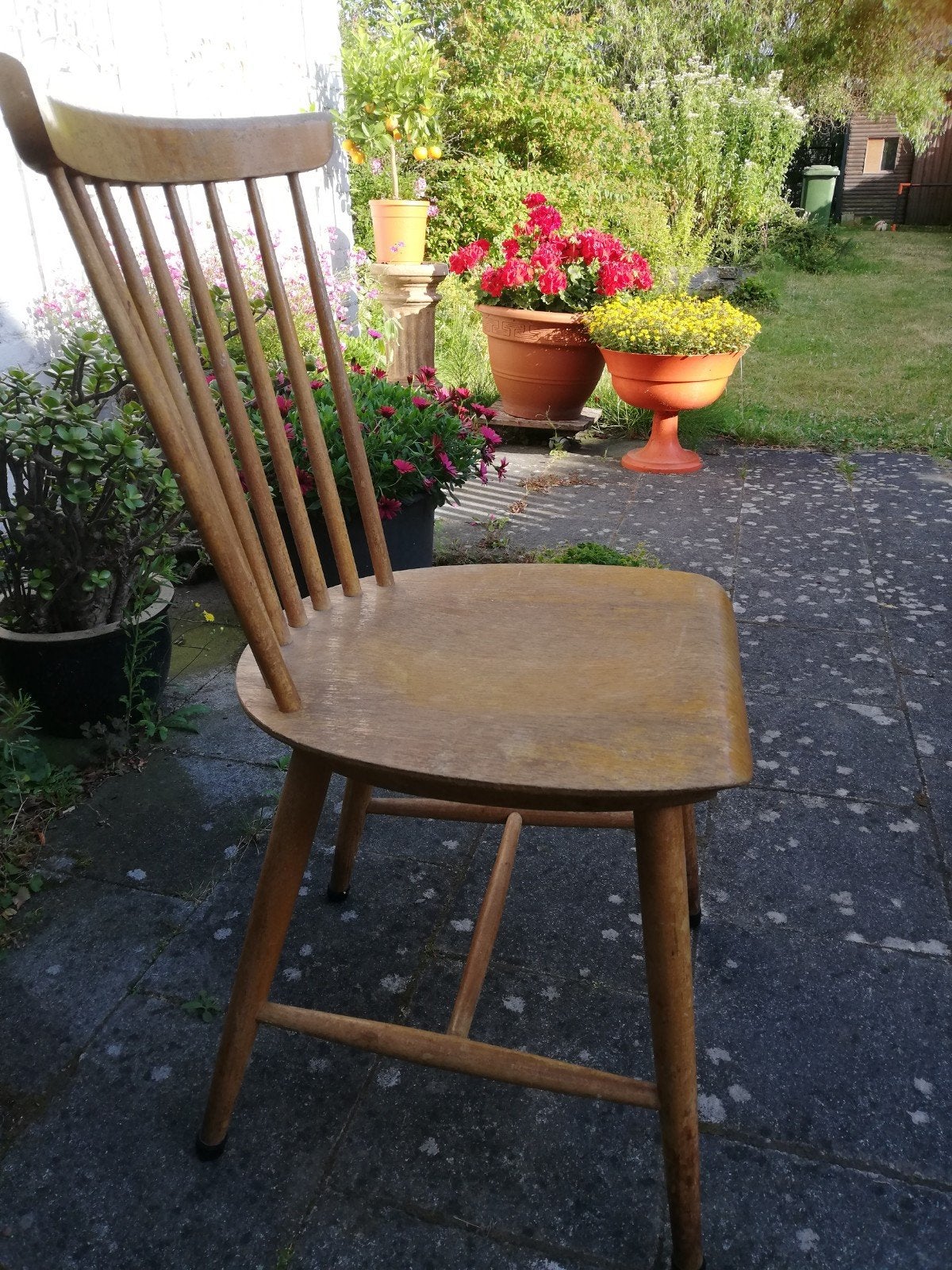 retro vintage spijlenstoel, Maison & Meubles, Chaises, Enlèvement, Bois