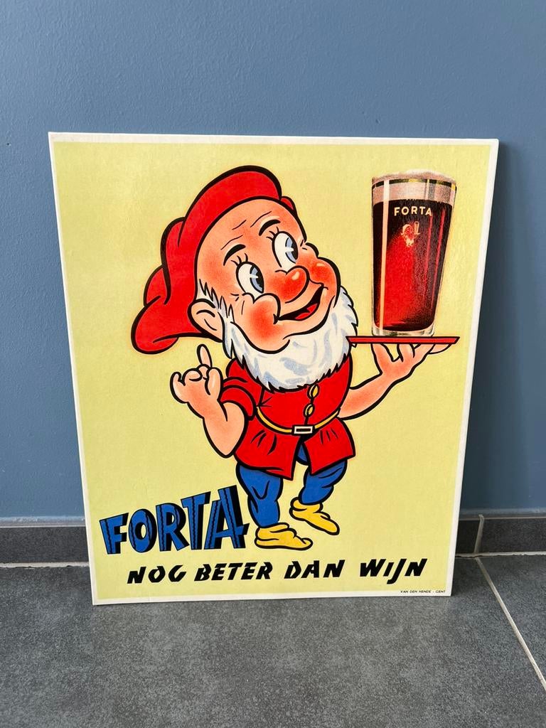 Ancienne pub carton bière Forta, Enlèvement ou Envoi, Utilisé