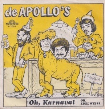 De Apollo’s – Oh, Karnaval / Oh, Edelweiss - Single, Ophalen of Verzenden, Gebruikt, 7 inch, Nederlandstalig