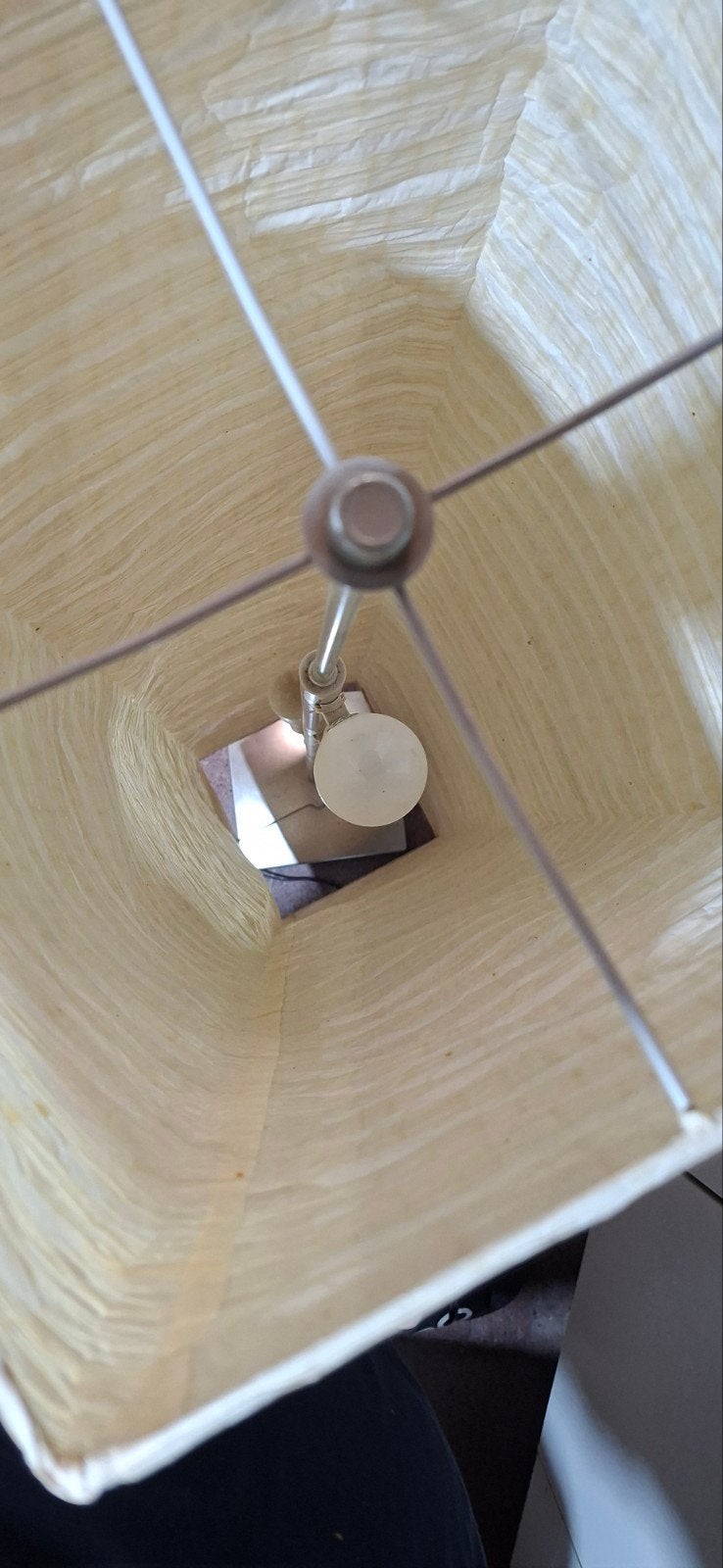 staande lamp met 3 lampen, Huis en Inrichting, Gebruikt, Natuurlijk materiaal, E14 (klein), Ophalen of Verzenden