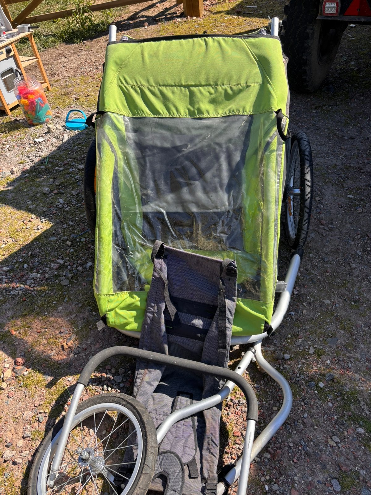 Fietskar Croozer voor 2 kindjes, Fietsen en Brommers, Fietsaccessoires | Aanhangwagens en Karren, Gebruikt, Kinderkar, Ophalen