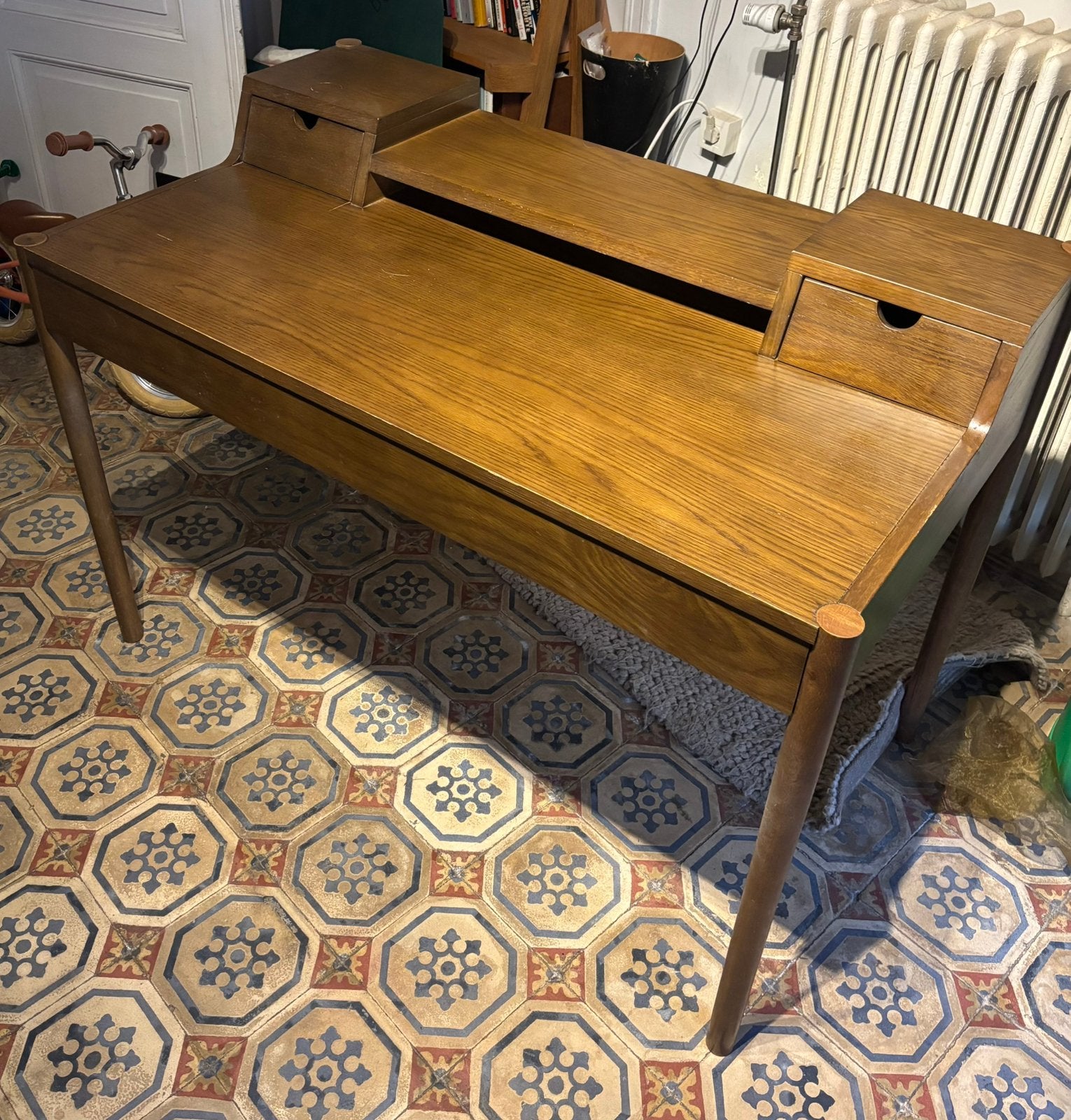Grand bureau, chêne teinté foncé, Maison & Meubles, Bureaux, Neuf, Autres marques, Bureau d'ordinateur, 120 cm