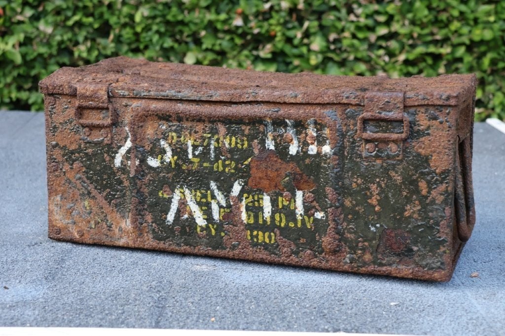WO2 Britse bodemvondst 25 pounder kist, Verzamelen, Ophalen of Verzenden